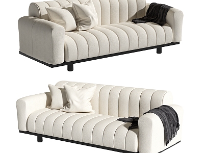 Modern double sofa 3d model