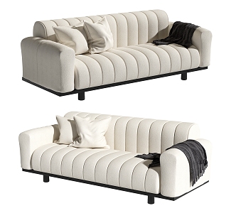 Modern double sofa 3d model