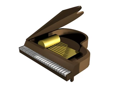 Modern Piano 3d model