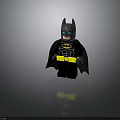 Lego Batman Toy Figure With Black Cape Yellow Belt And Blue Eyes