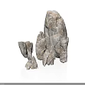 Natural Stone Pieces With Different Sizes Various Shapes And Textured Gray White Surface
