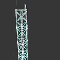Electronic Electrical Communication Tower with Red and Yellow Metal Frame Structure