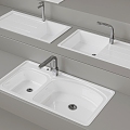 Bathroom basin integrated basin ceramic basin 3d model