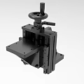 Black Mechanical Industrial Equipment With Adjustable Handle And Sturdy Steel Base