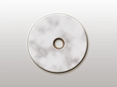 Modern Round Wall Lamp With Marble Texture And Central Circular Hole 3d model