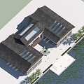 Chinese Culture Folk Pavilion 3d model