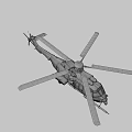 U.S. Navy Military Helicopter With Gray Body And Rotor System Design