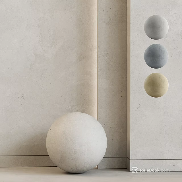 Spherical Decorative Components In Various Colors For Minimalist Modern Wall Design 3d model