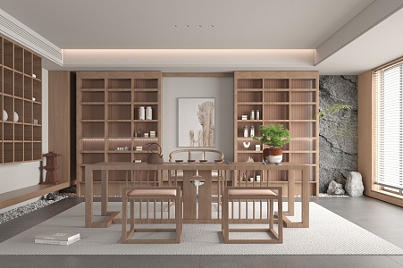 New Chinese Tea Room 3d model