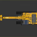 Detailed Yellow Komatsu 200 Tracked Excavator With Front Bucket And Operator Cab