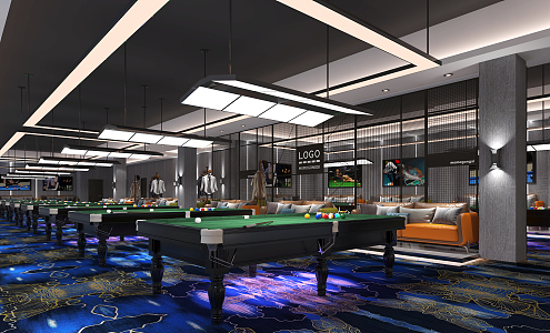 Modern Billiard Room 3d model