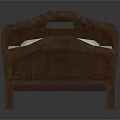 Wooden Bed Frame With Green Bedspread And White Pillow For Bedroom