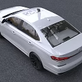 White Volkswagen Sedan With Sleek Exterior Design