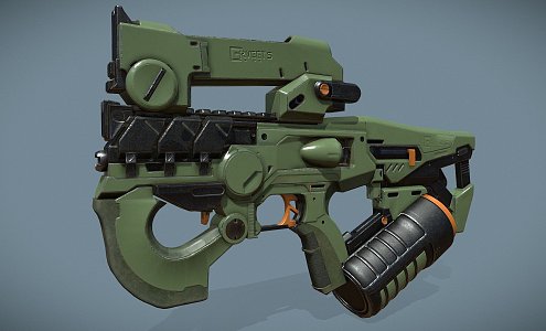 Weapon Sci-Fi Machine Gun 3d model