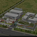 Modern Industrial Factory Complex With Multiple Buildings Green Areas And Parking Spaces