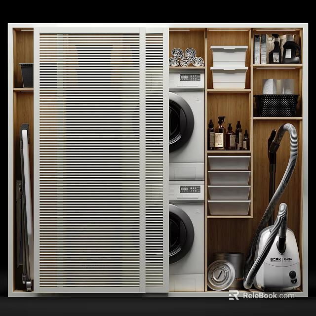 Modern Bathroom Cabinet Rack with Storage Drawers and Shelves for Toiletries 3d model 