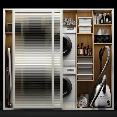 Modern Bathroom Cabinet Rack with Storage Drawers and Shelves for Toiletries 3d model