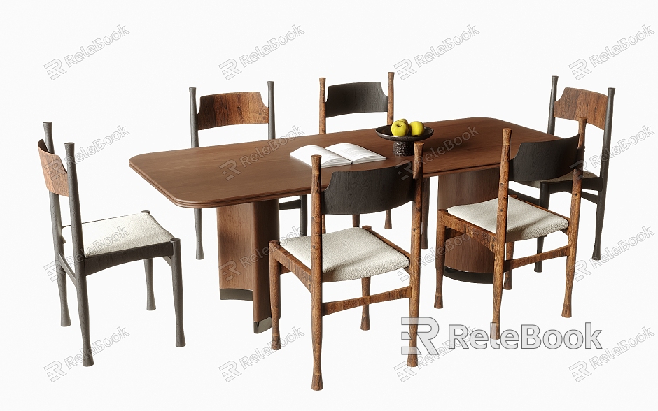 Middle ancient style dining table and chair combination dining chair dining table single chair model