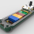 LEGO Toy Building Blocks Container Ship Cargo Ship Cargo Ship Cruiser Ship 3d model