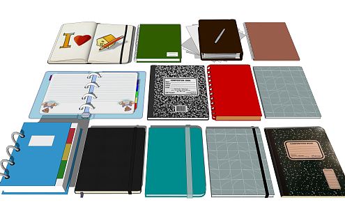 Modern Notebook 3d model