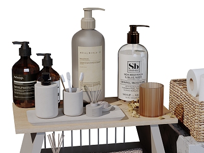 Bathroom ornaments toiletries cosmetics combination bathroom products toiletries model