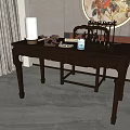 Desk and chair combination 3d model