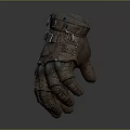Brown Leather Protective Gloves With Straps And Metal Buckles For Daily Use