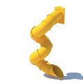Unique Yellow Spiral Pipe Garden Ornament For Outdoor Decorative