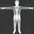 Game And Movie Character Bald Head In Black Suit With Tie Standing Arms Outstretched