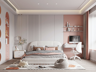 Modern Children's Room Girls Room 3d model