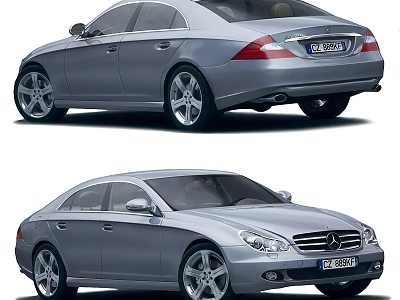 Elegant Silver Sedan With Modern Streamlined Body Design Alloy Wheels And LED Lights 3d model