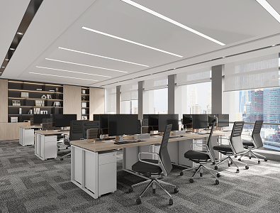 modern public office area office 3d model