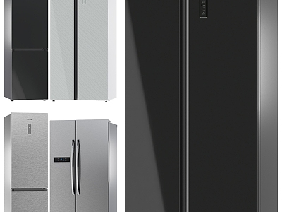 Modern Fridge Freezer 3d model