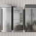 Modern refrigerator combination 3d model