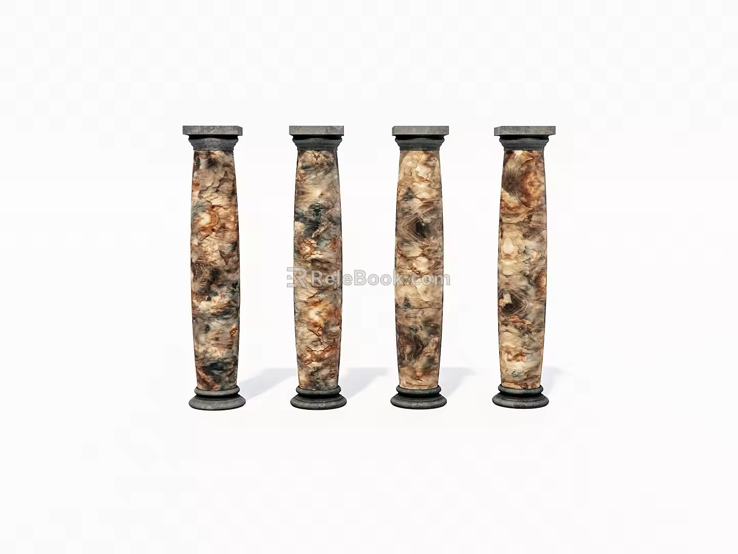 decorative constructional column 3d model