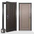 Modern Swing Doors In Various Colors And Materials For Interior Design 3d model