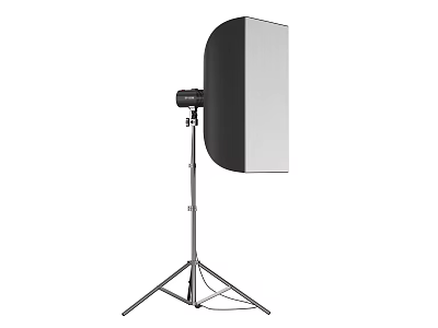 Studio Photography Softbox Light Setup With Tripod Stand And Reflector Panel 3d model