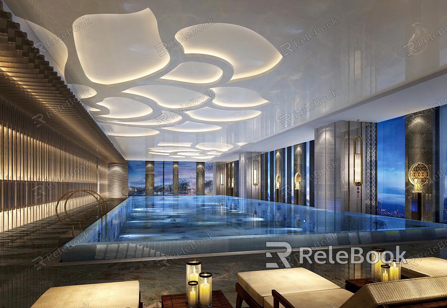 New Chinese Swimming Pool Hotel Swimming Pool model