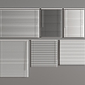 modern venetian blinds roller blinds curtain 3d model