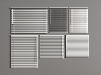 modern venetian blinds roller blinds curtain 3d model