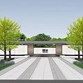 Garden Landscape Design with Lush Trees Winding Pathways and Green Lawns