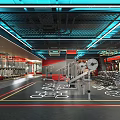 Modern Gym Interior With Various Fitness Equipment