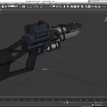 Science Fiction Gun Cyberpunk Gun Laser Gun High-tech Gun Future Gun Game Gun Low Face Number Low Model Simple Model Times Film and Television Level Realism 3d model