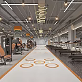 Modern Fitness Gym Interior With Various Equipment And Track