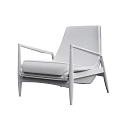 Olive Green Leather Accent Chair With Black Frame Modern Leisure Design Furniture