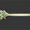 Elegant Silver Ring With Large Green Gemstone And Small Accent Gemstones Intricate Design