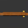 Wooden Door With Panel Design And Brass Handle On Dark Background
