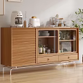 Nordic Sideboard Solid Wood Sideboard 3d model