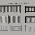 Stainless Steel And Wrought Iron Combination Railing Styles For Home And Commercial Use