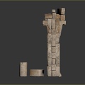 Monuments Stone Wall Stone Wall Ruins Monuments Ruins Ancient Ruins Realistic 3d model